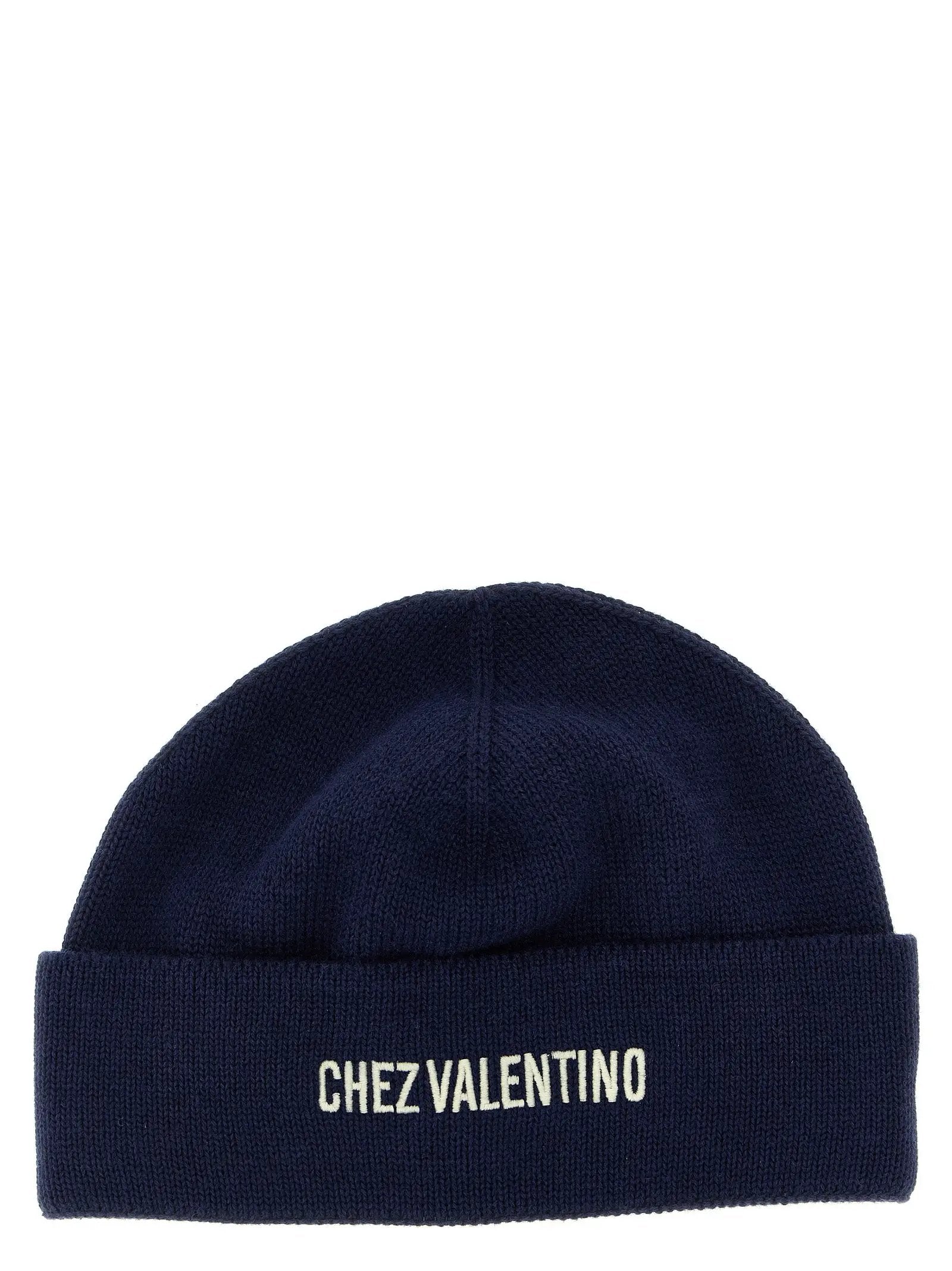 Valentino Garavani Blue Cotton Beanie