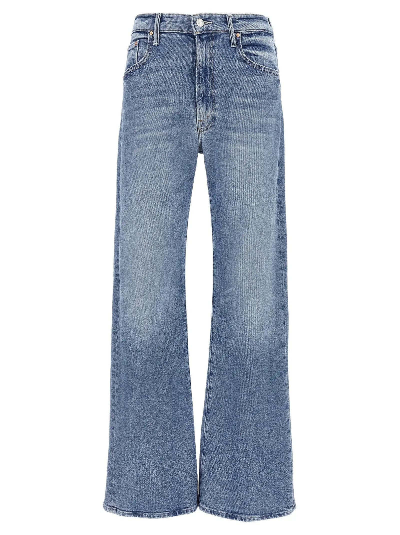 Mother Denim Blue Cotton High-Waisted Jean