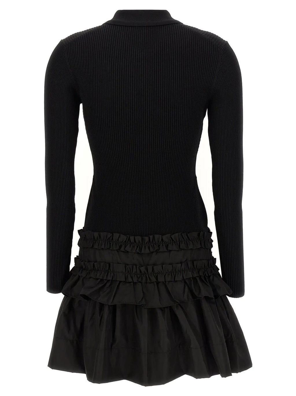 Ganni Black Viscose Short Dress