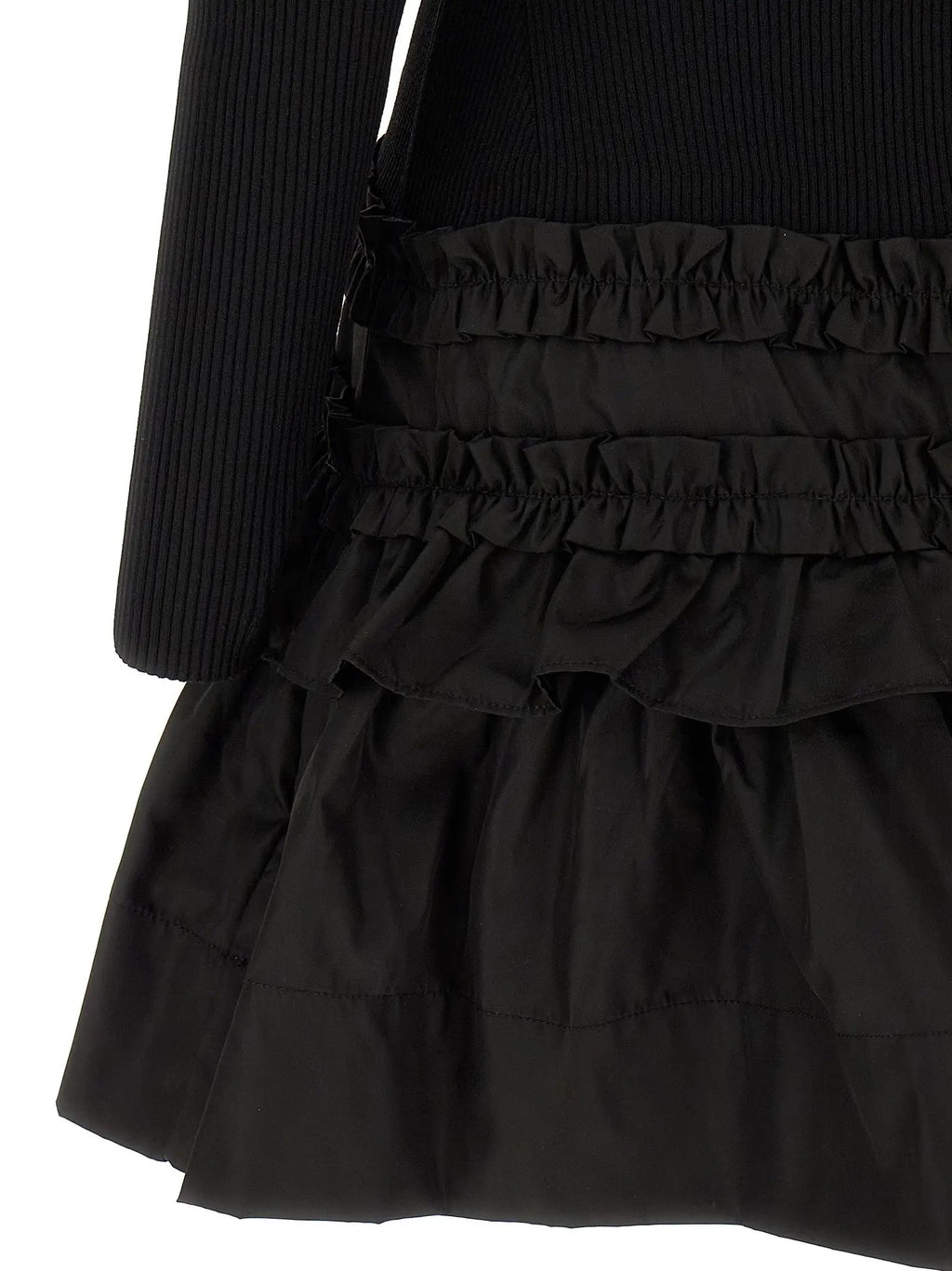 Ganni Black Viscose Short Dress