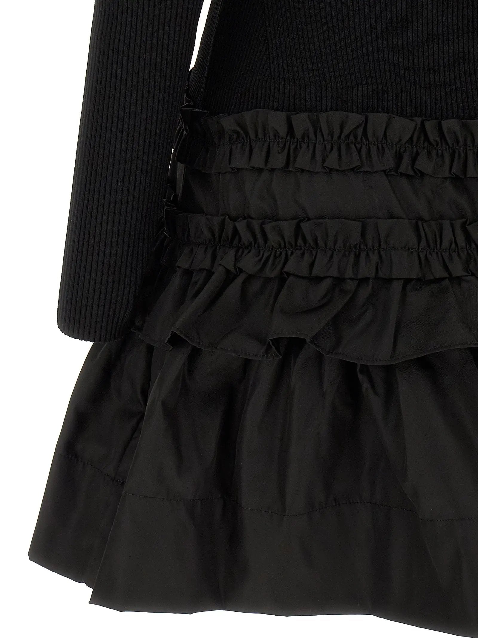 Ganni Black Viscose Short Dress