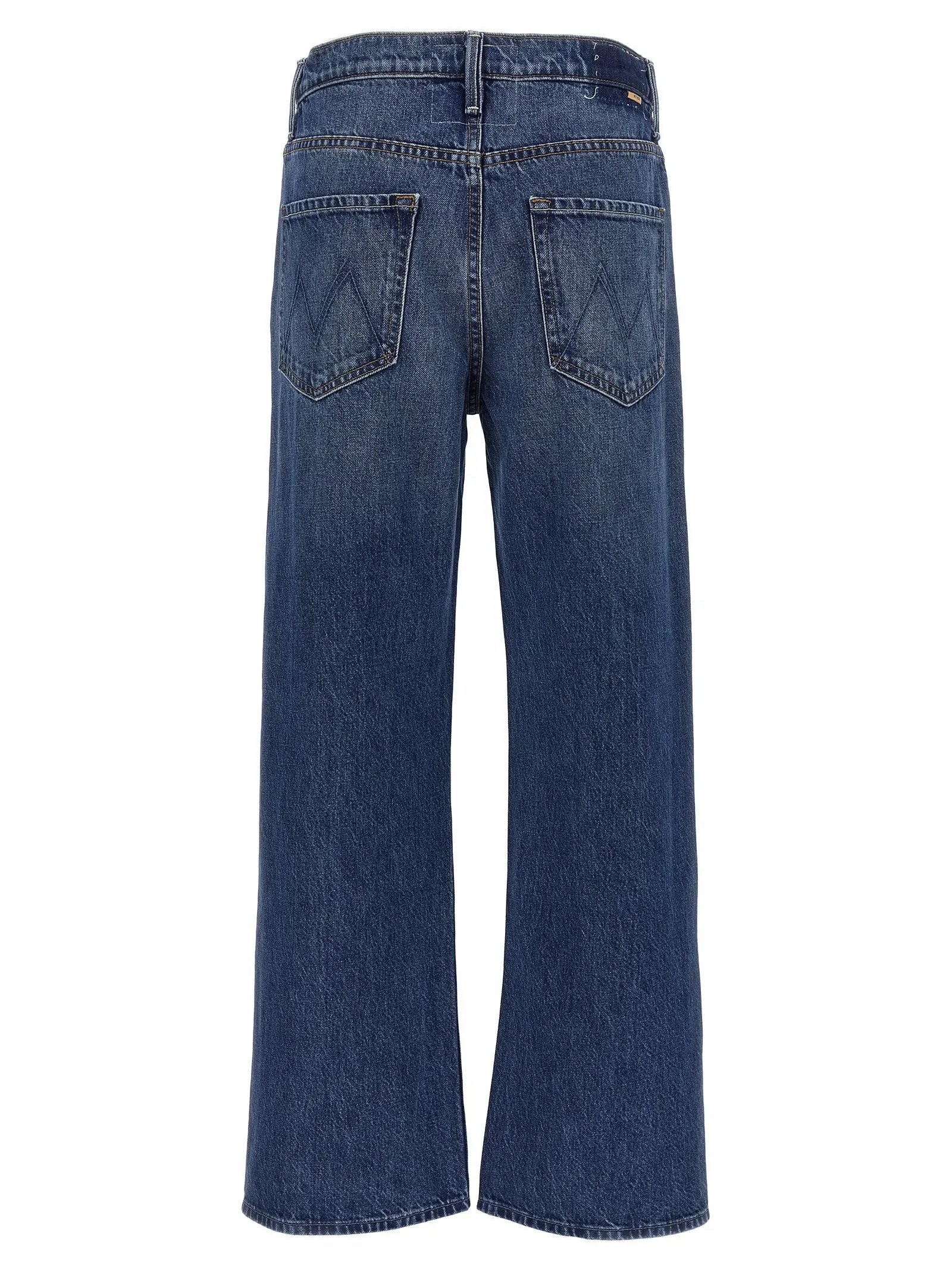 Mother Denim Blue Cotton Flared Jeans