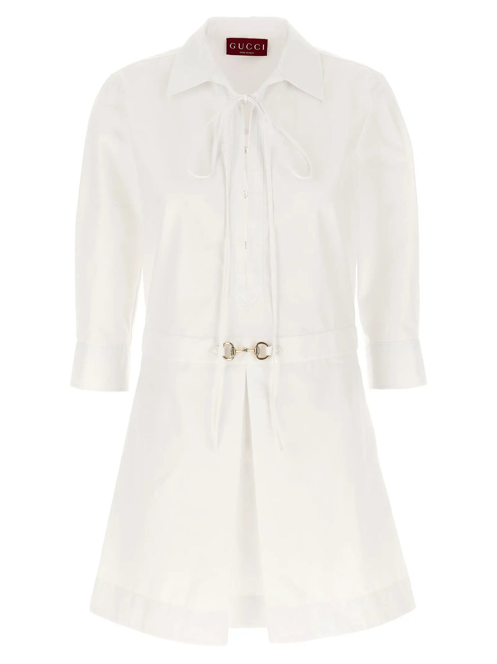 Gucci White Cotton Short Dress