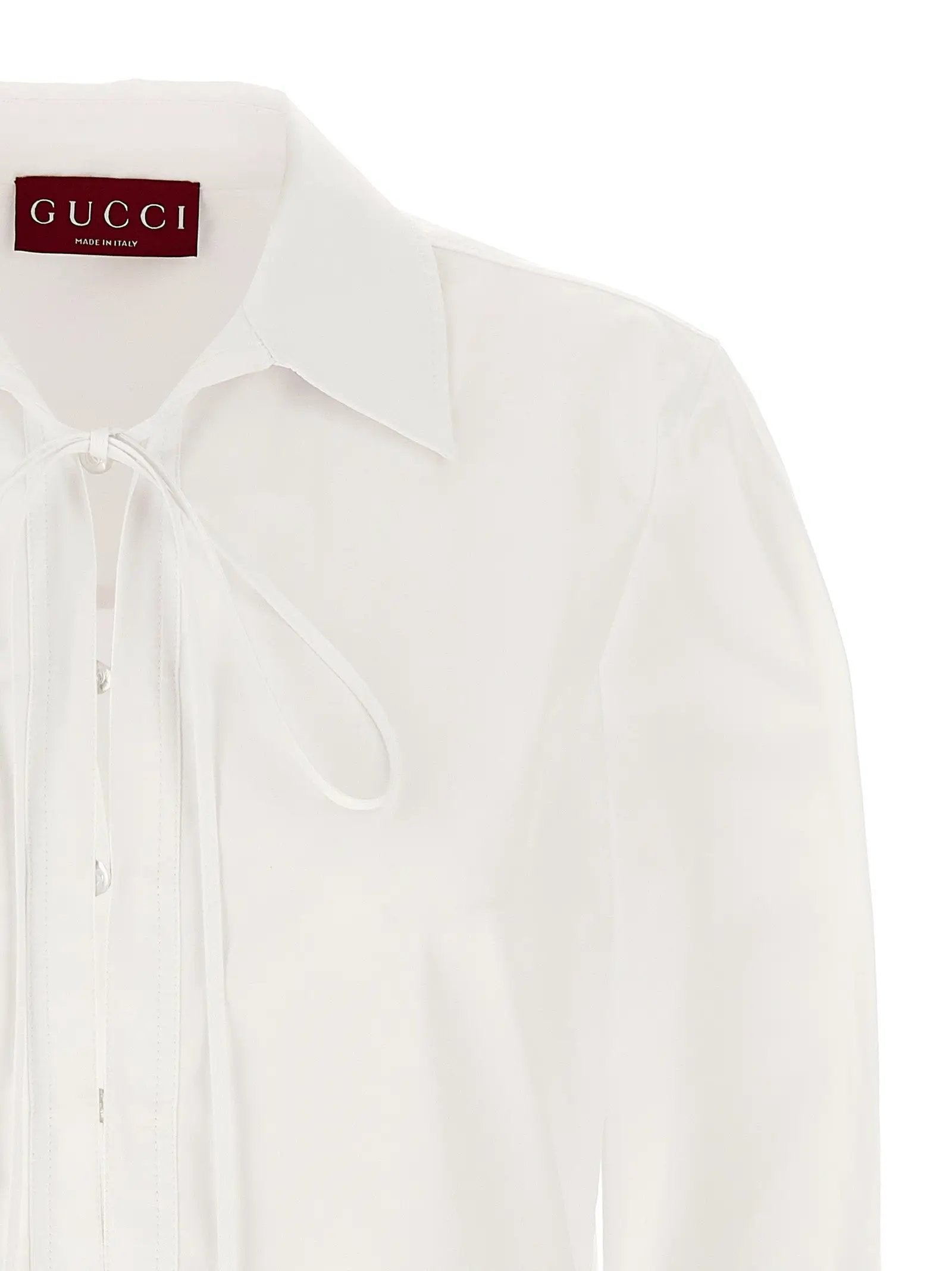Gucci White Cotton Short Dress