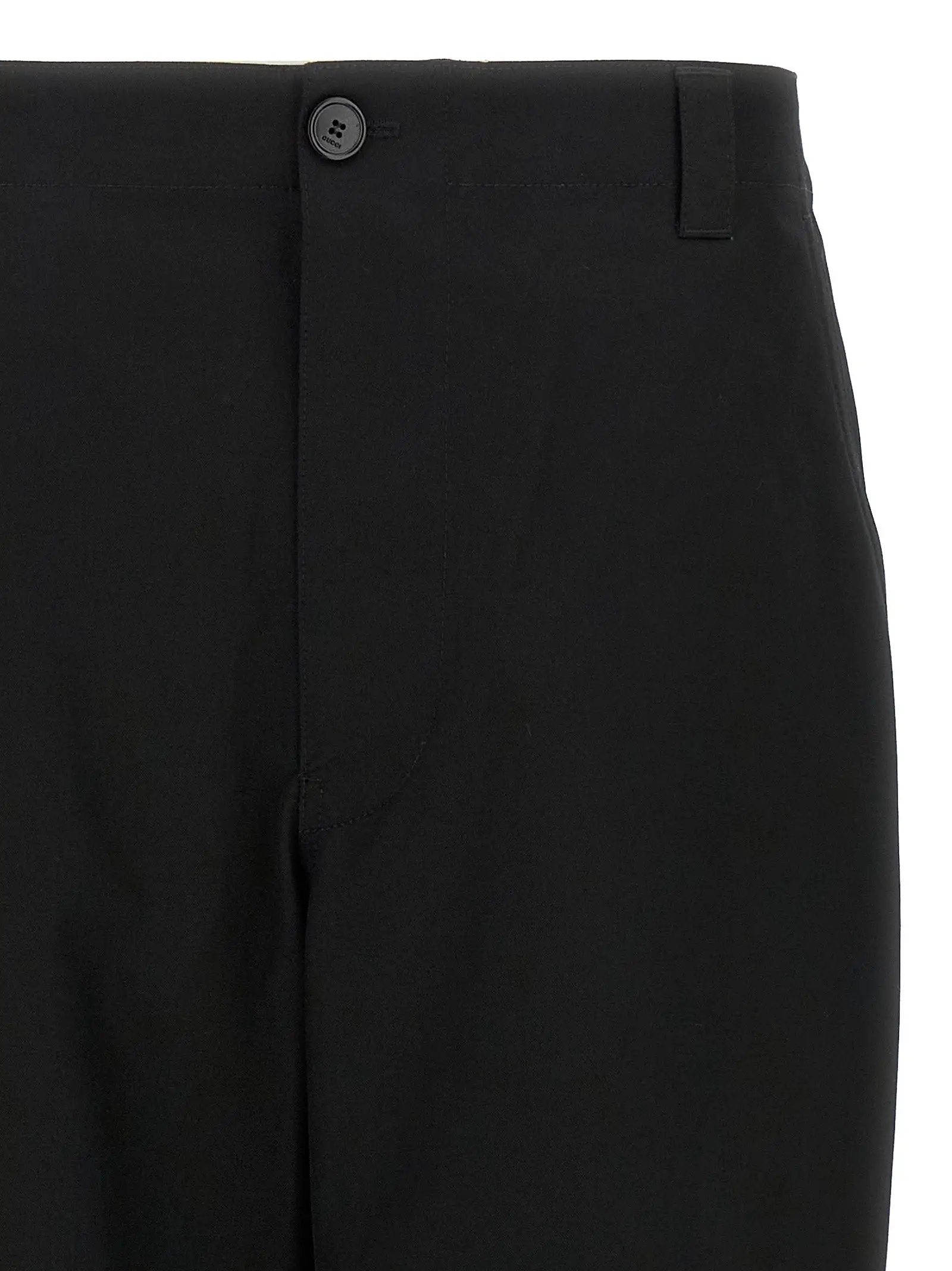 Gucci Black Cotton Casual Pants