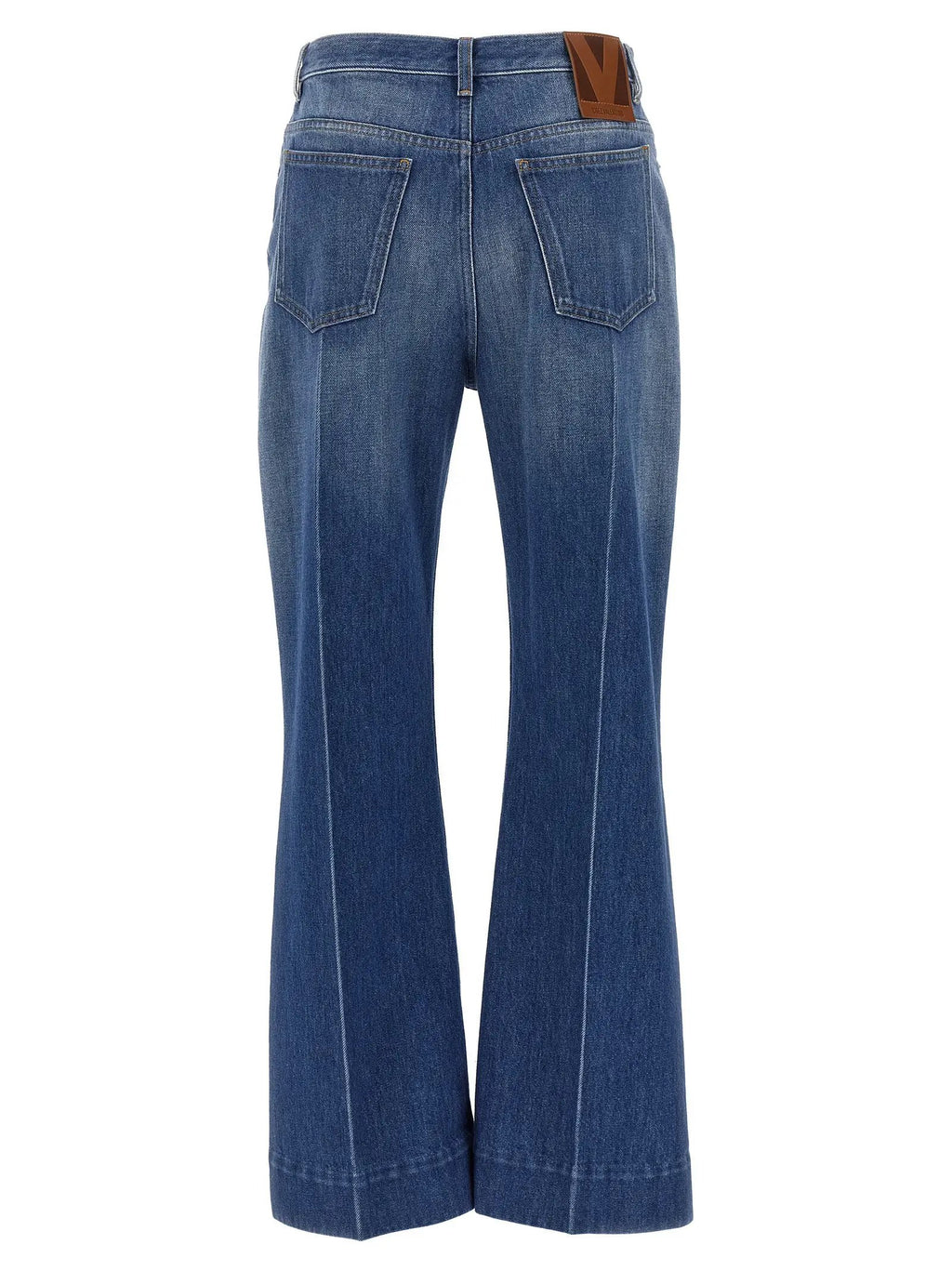 Valentino Garavani Blue Cotton Flared Jeans