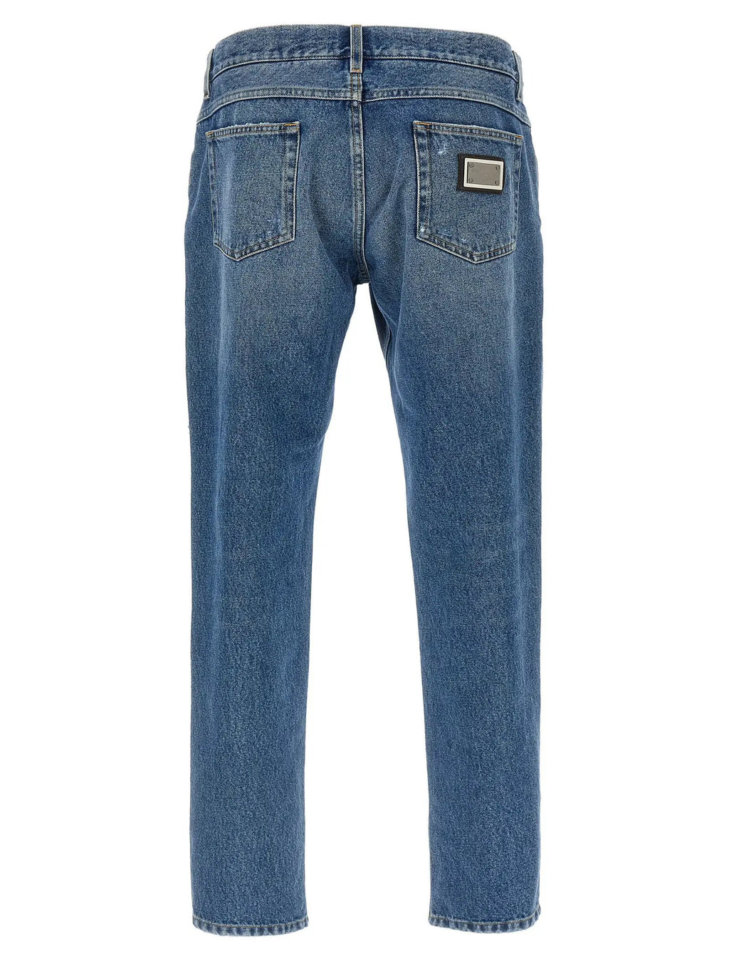 Jean droit en coton bleu Dolce &amp; Gabbana