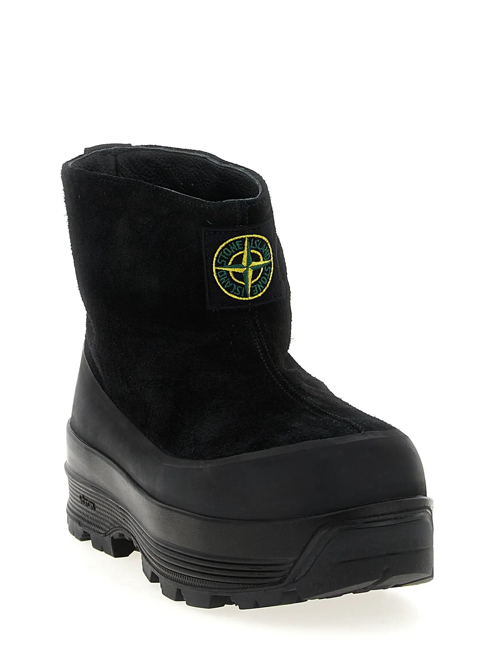 Stone Island Black Rubber Ankle Boots