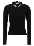 Paco Rabanne Black Wool Cardigan