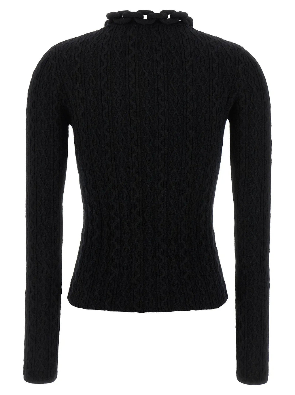 Paco Rabanne Black Wool Cardigan