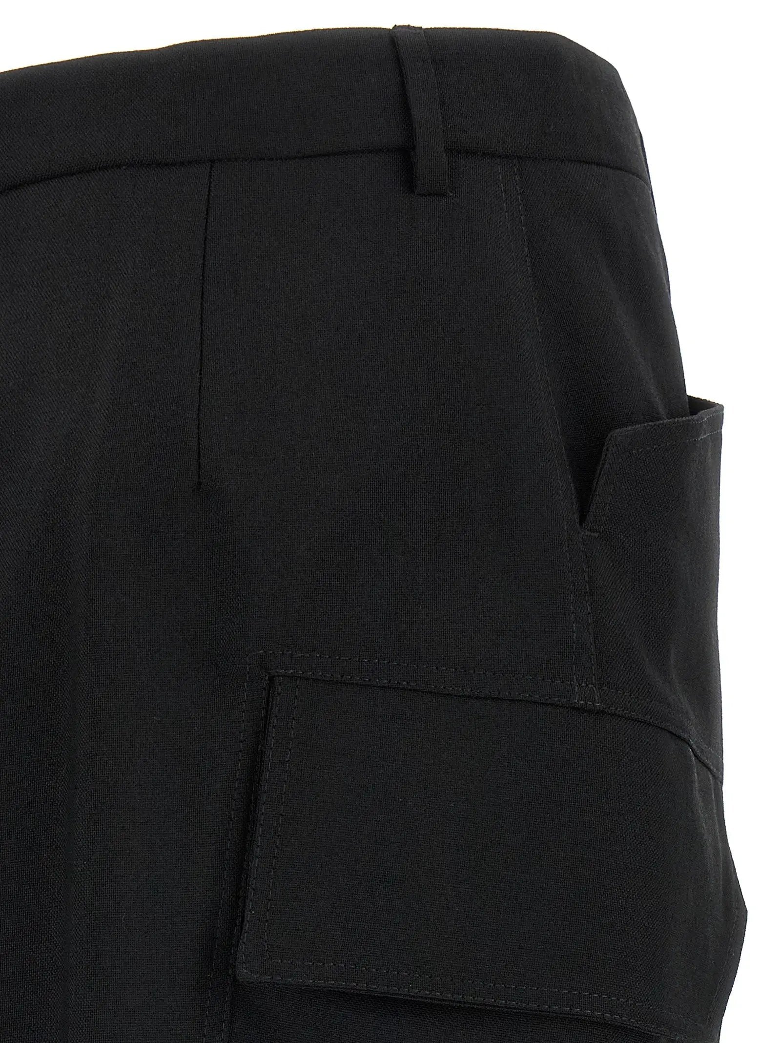 Rick Owens Black Wool Midi Skirt