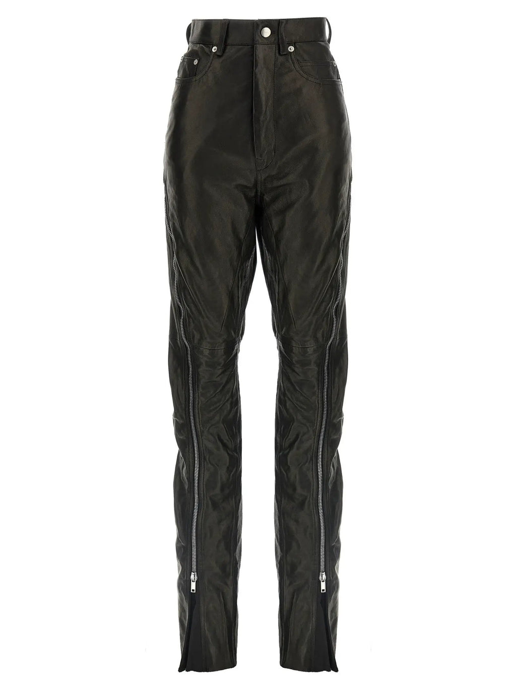 Rick Owens Black Leather Pants