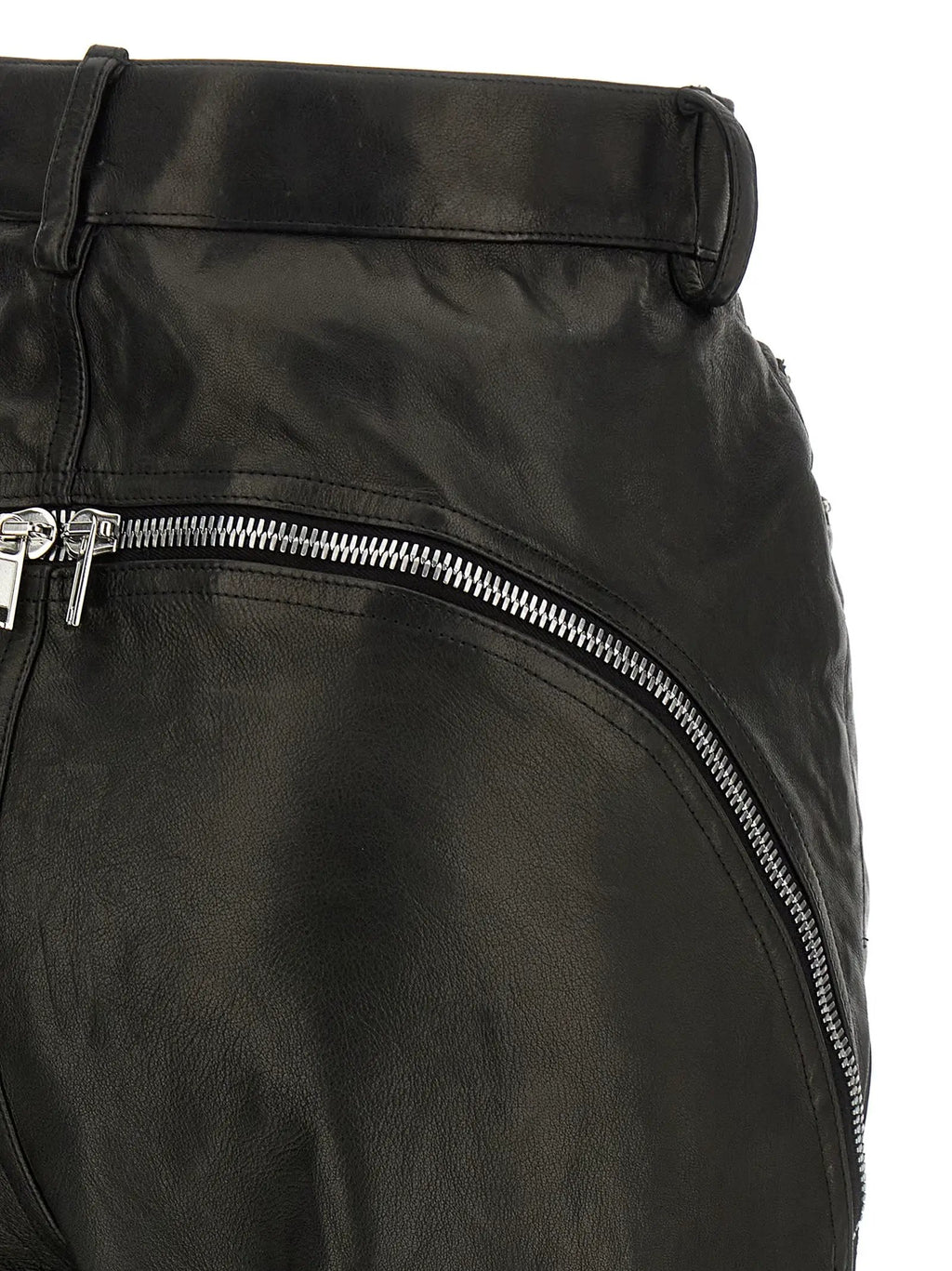 Rick Owens Black Leather Pants