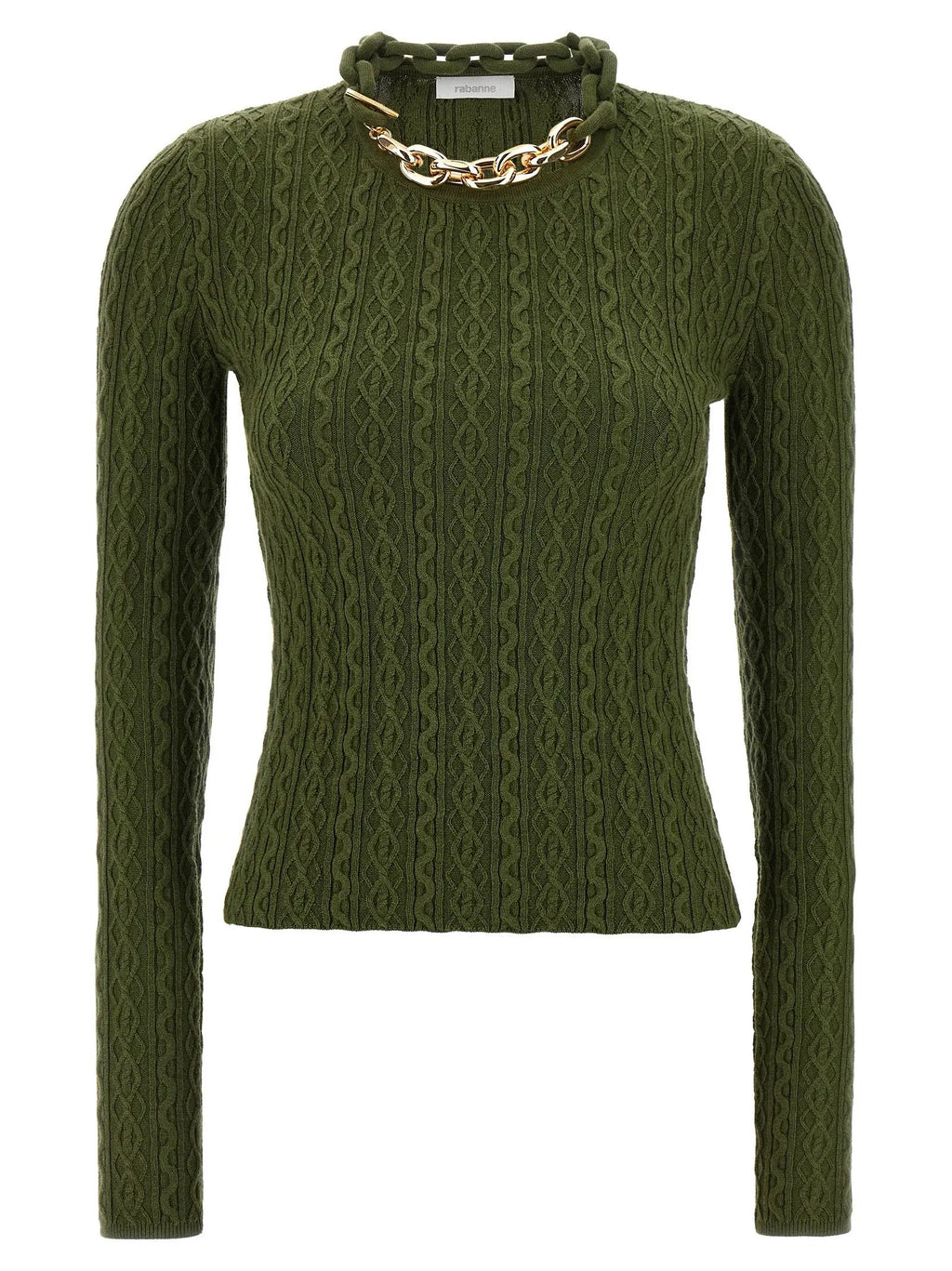 Paco Rabanne Bicolor Wool Cardigan