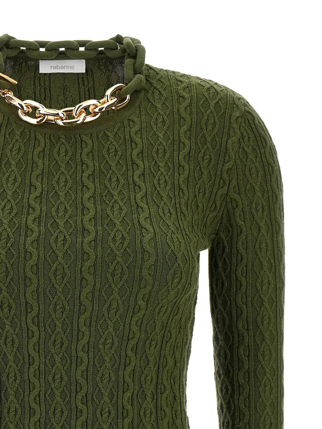 Paco Rabanne Bicolor Wool Cardigan