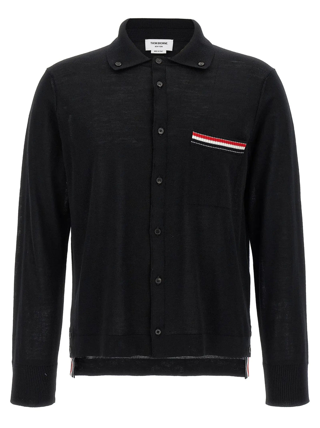 Thom Browne Black Virgin Wool Cardigan