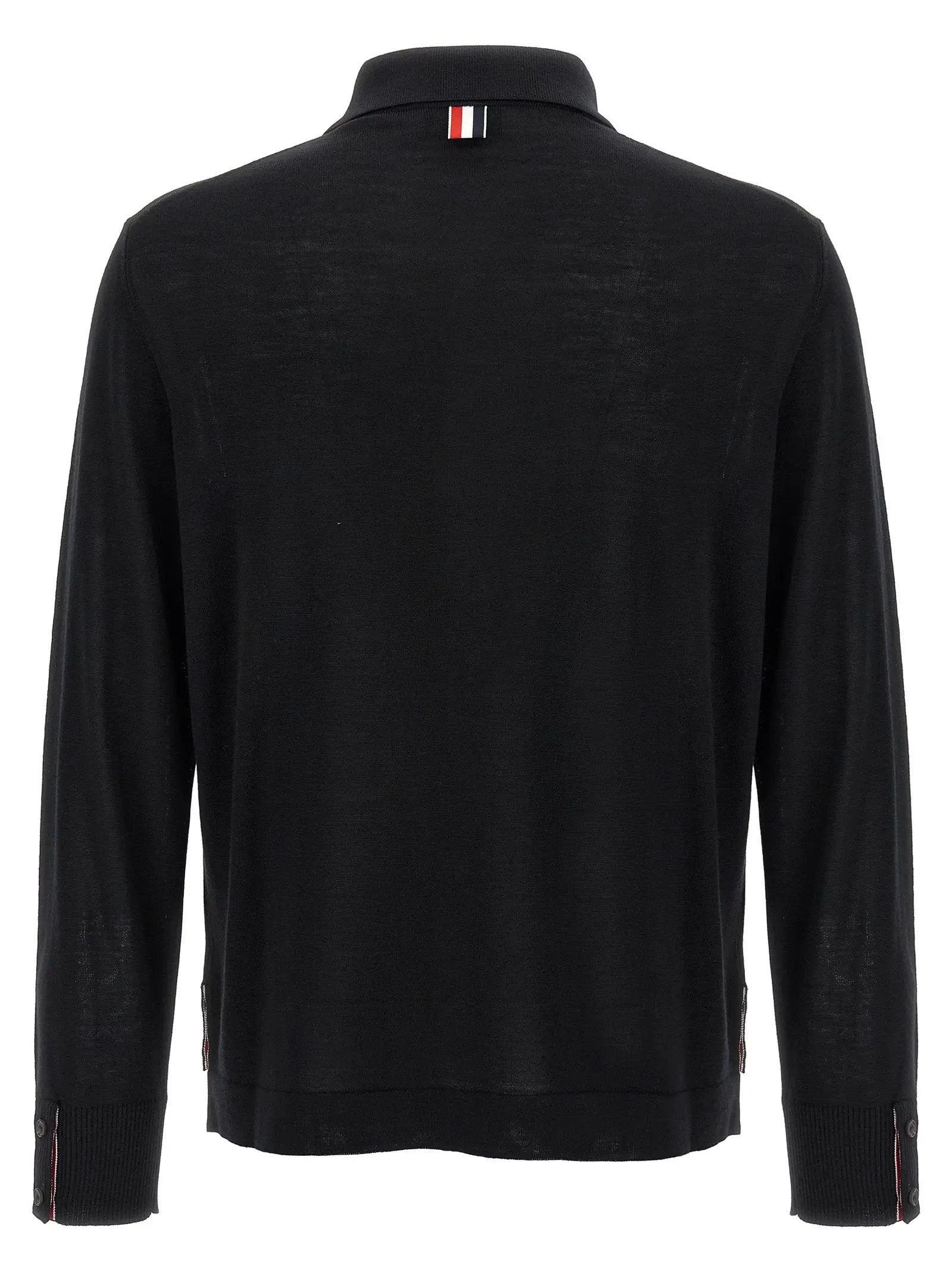 Thom Browne Black Virgin Wool Cardigan
