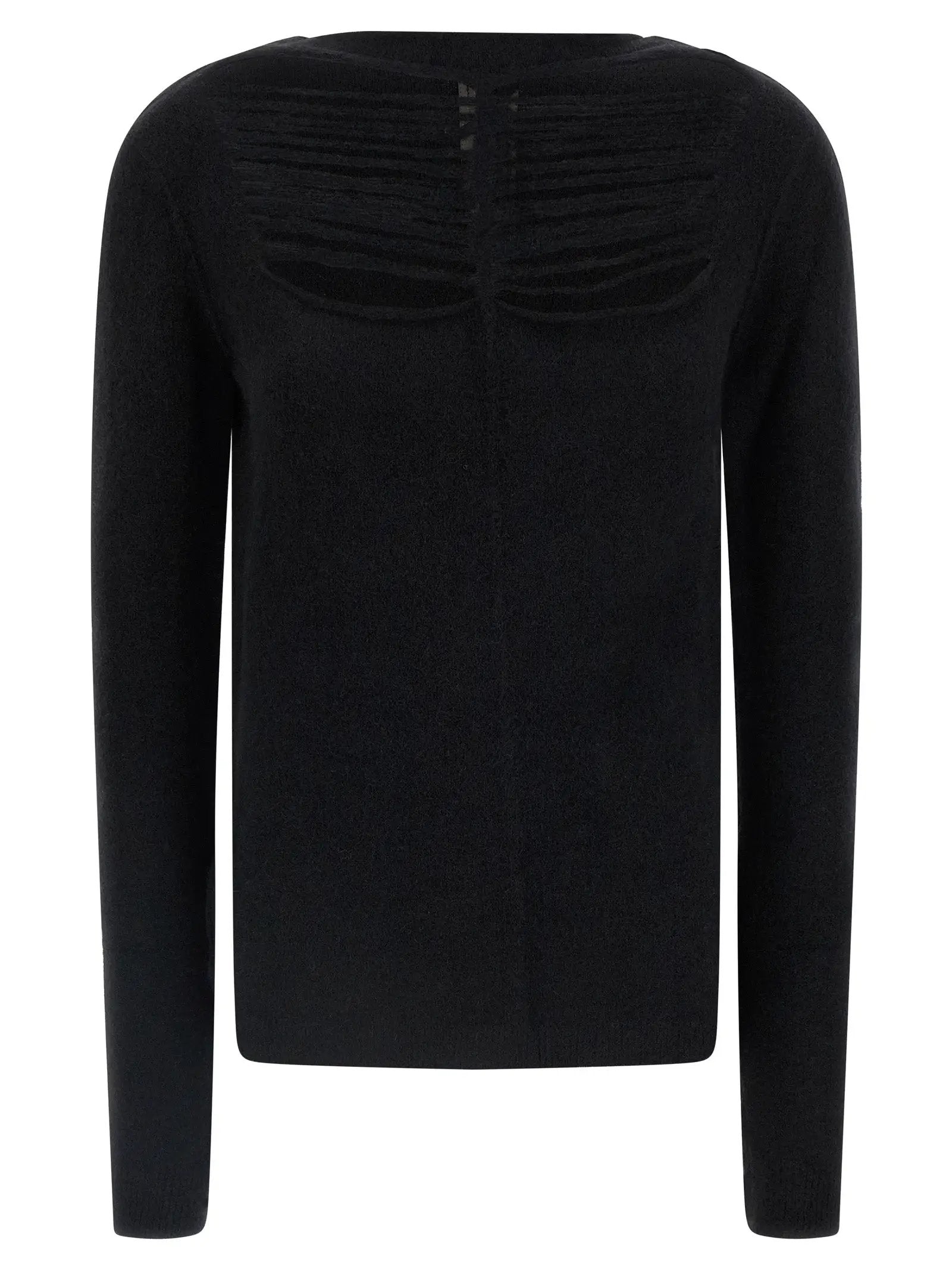 Rick Owens Black Wool Cardigan