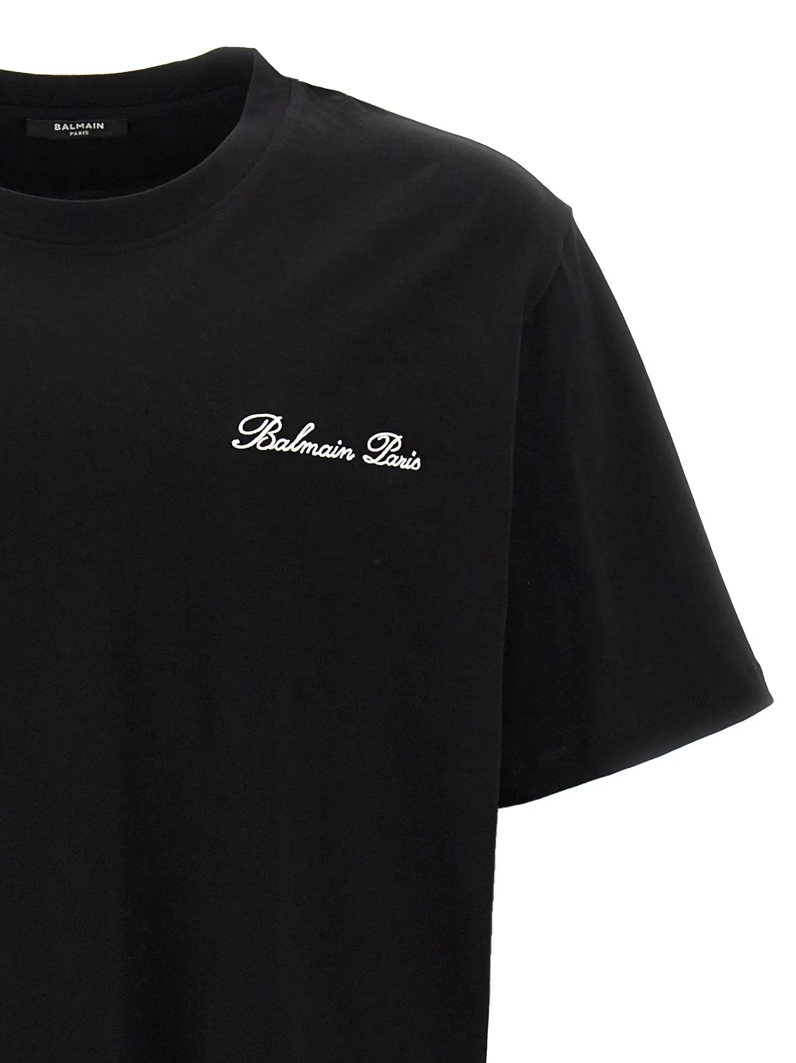 T-shirt Balmain bicolore en coton