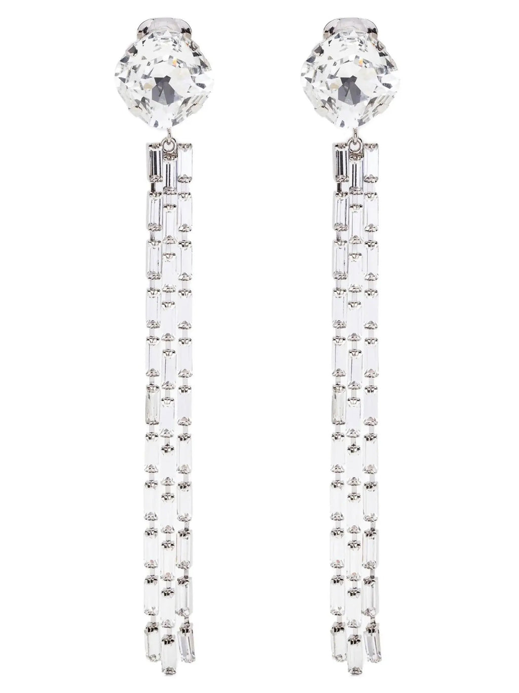 Alessandra Rich Silver Glass Earrings
