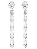 Alessandra Rich Silver Glass Earrings