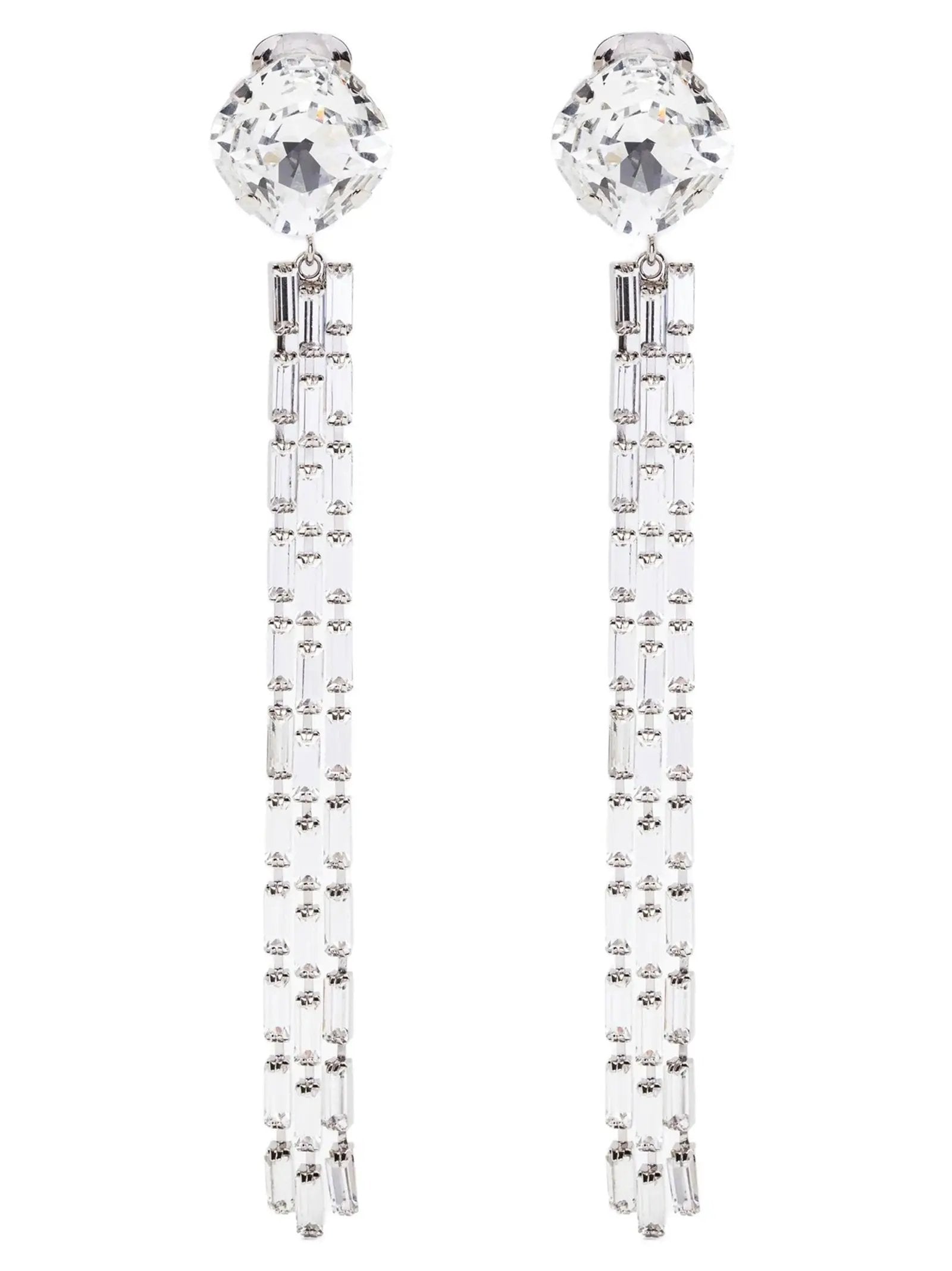 Alessandra Rich Silver Glass Earrings