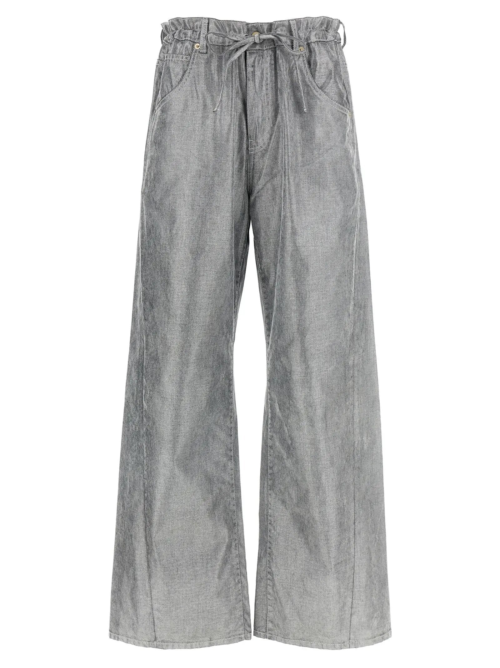Darkpark Silver Cotton Jeans Denim