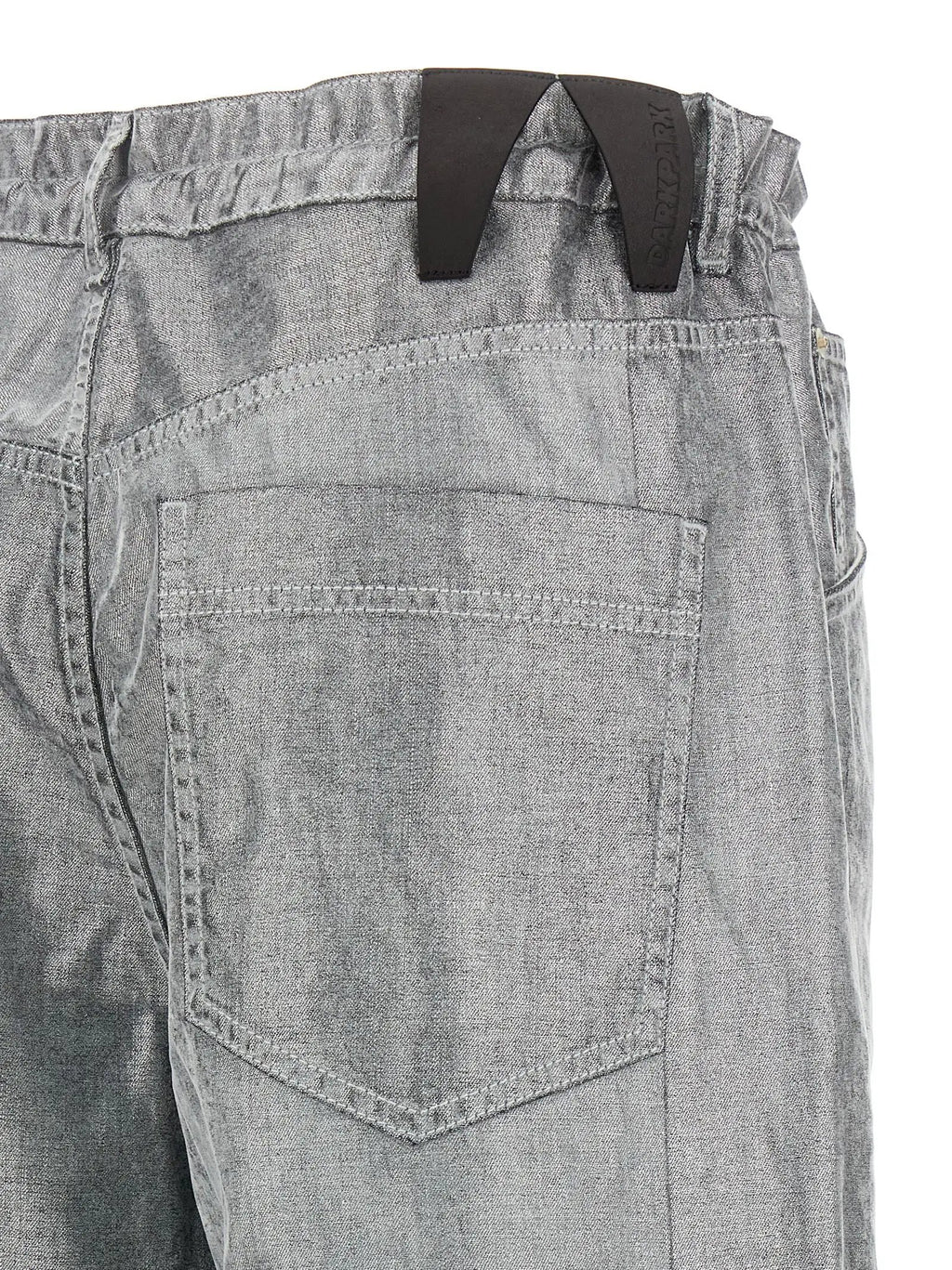 Darkpark Silver Cotton Jeans Denim