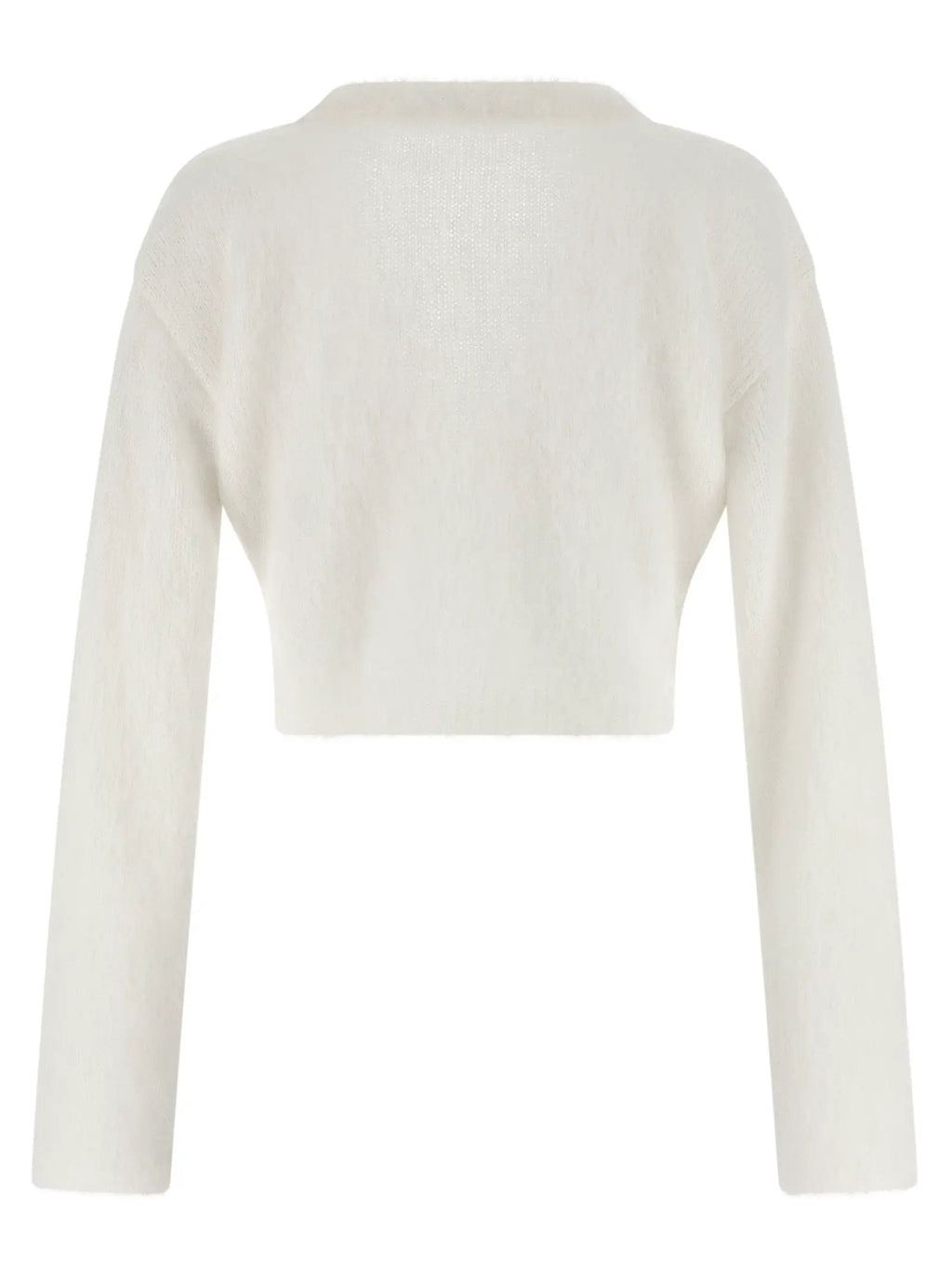 Alessandra Rich White Wool Cardigan
