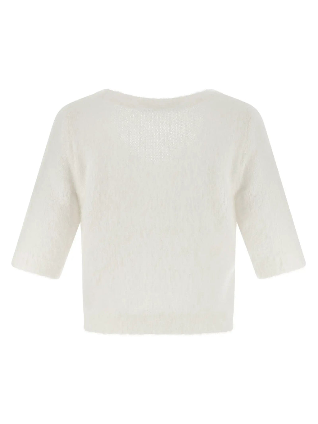 Alessandra Rich White Wool Cardigan