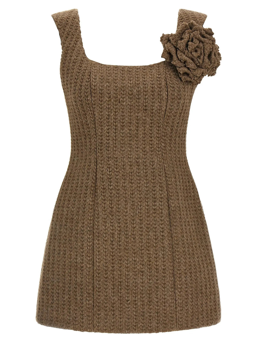 Giuseppe Di Morabito Giuseppe Di Morabito Brown Marabou Short Dress