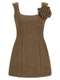 Giuseppe Di Morabito Giuseppe Di Morabito Brown Marabou Short Dress