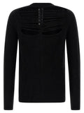 Rick Owens Black Wool Cardigan
