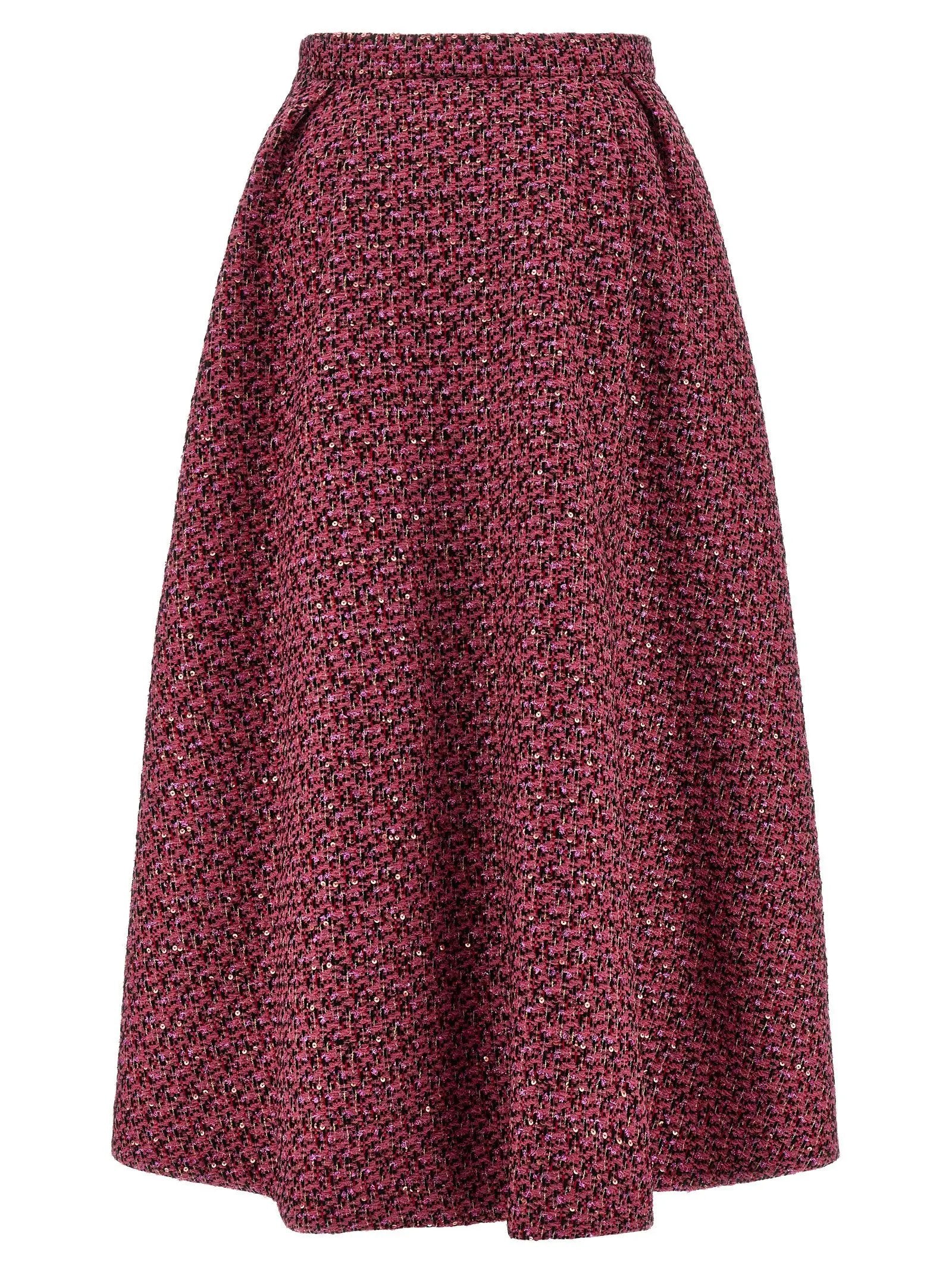 Alessandra Rich Multicolor Polyamide Midi Skirt