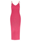 Versace Fuchsia Viscose Midi Dress