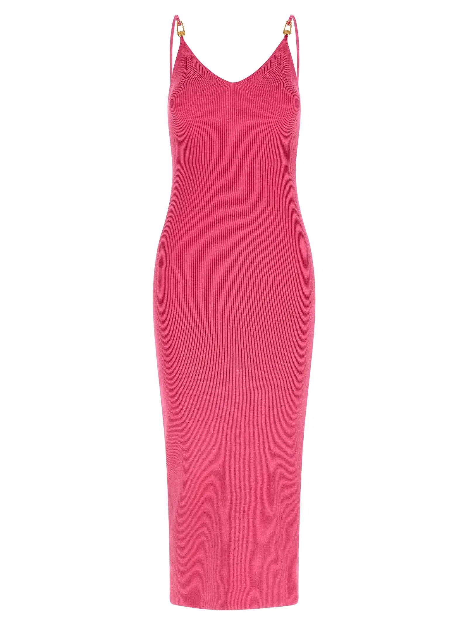 Versace Fuchsia Viscose Midi Dress