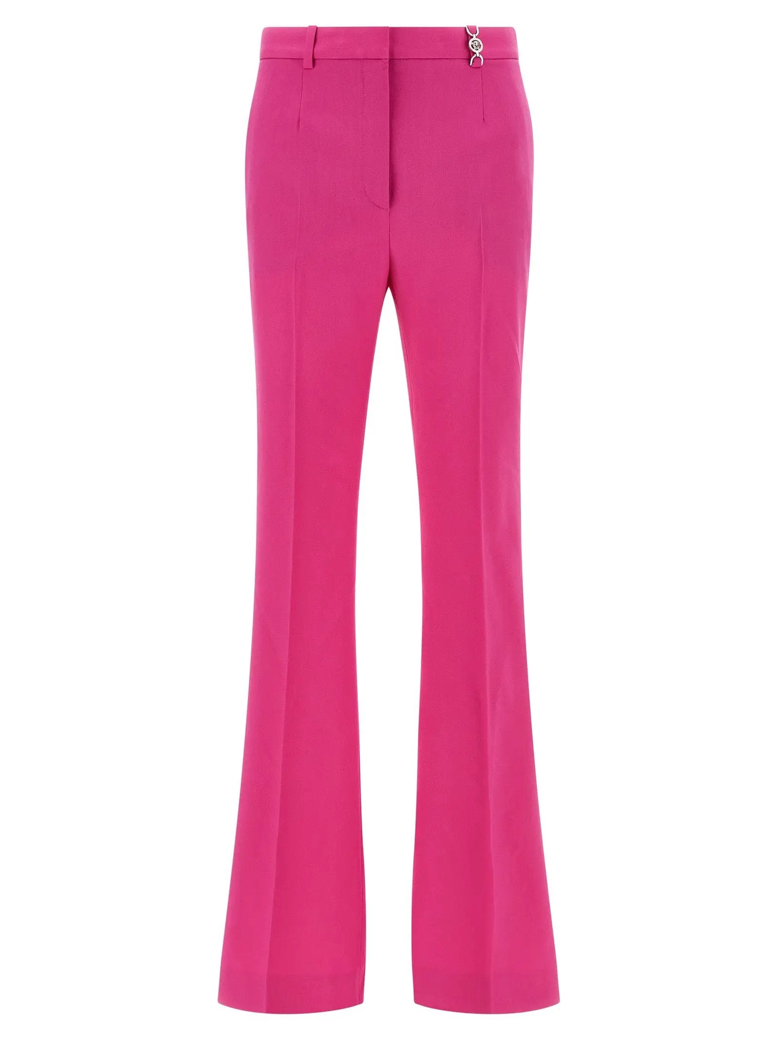 Versace Fuchsia Virgin Wool Flared Pants