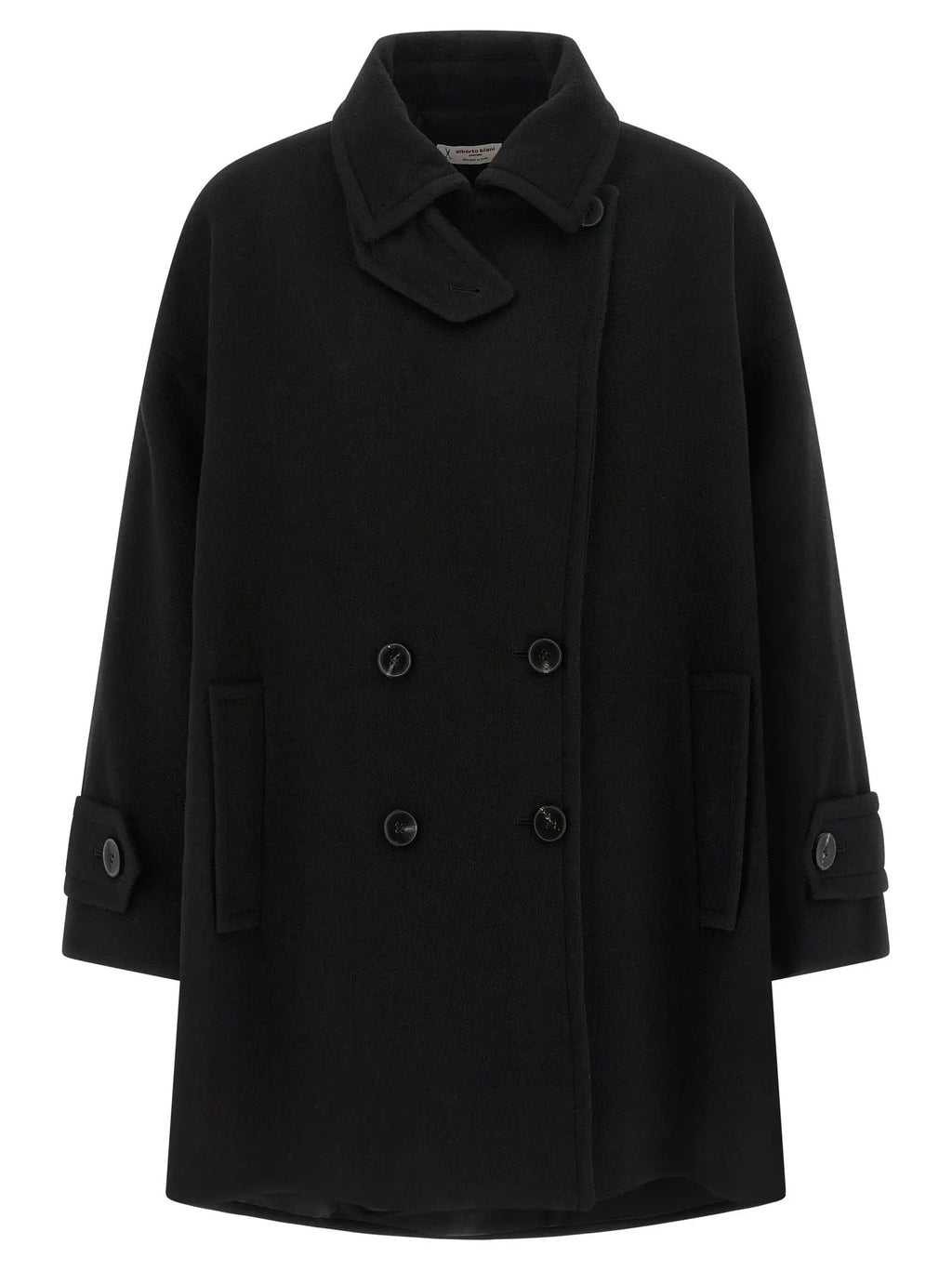 Alberto Biani Alberto Biani Black Virgin Wool Coat
