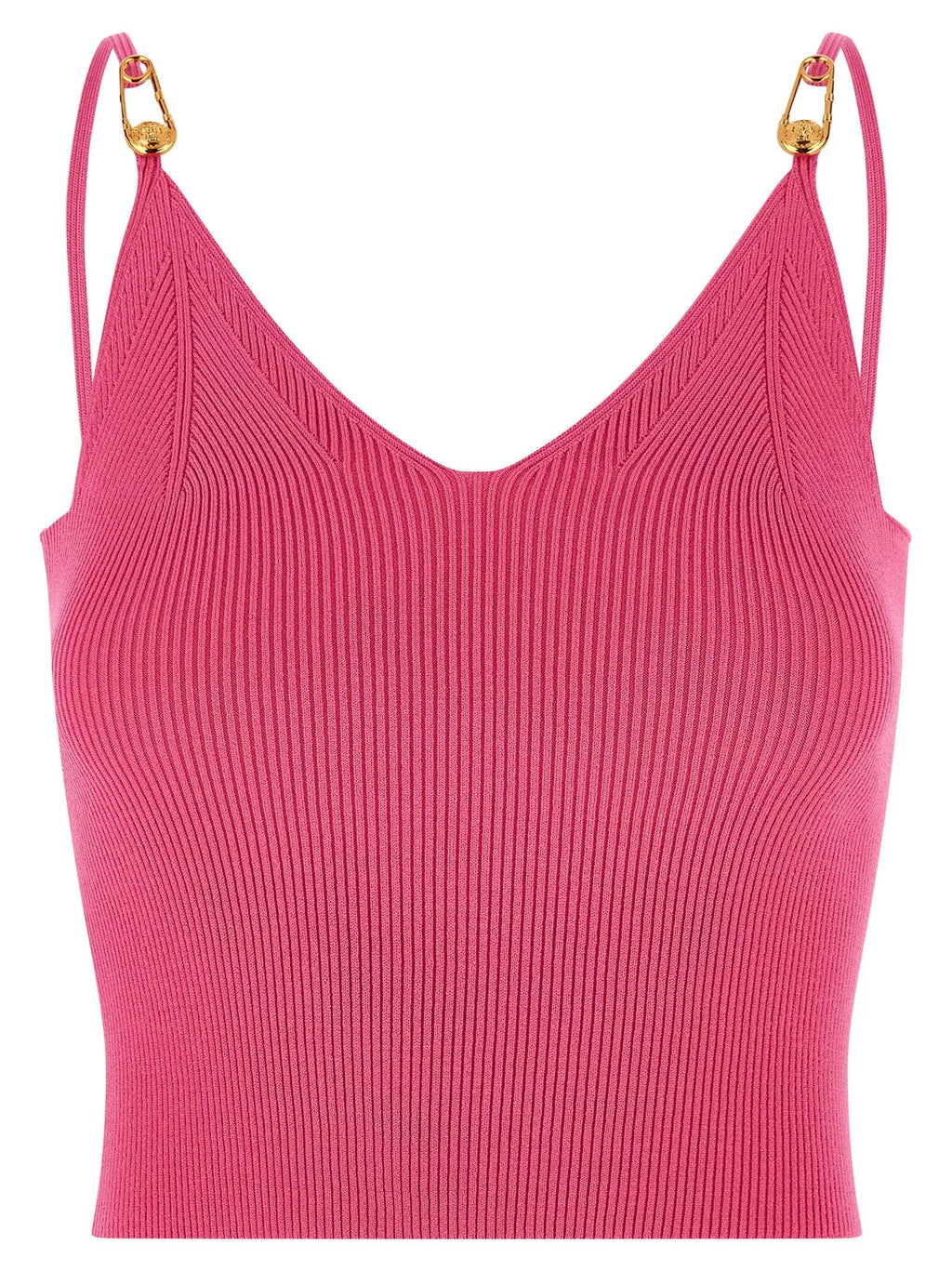 Versace Fuchsia Viscose Sleeveles T-Shirt