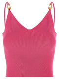 Versace Fuchsia Viscose Sleeveles T-Shirt