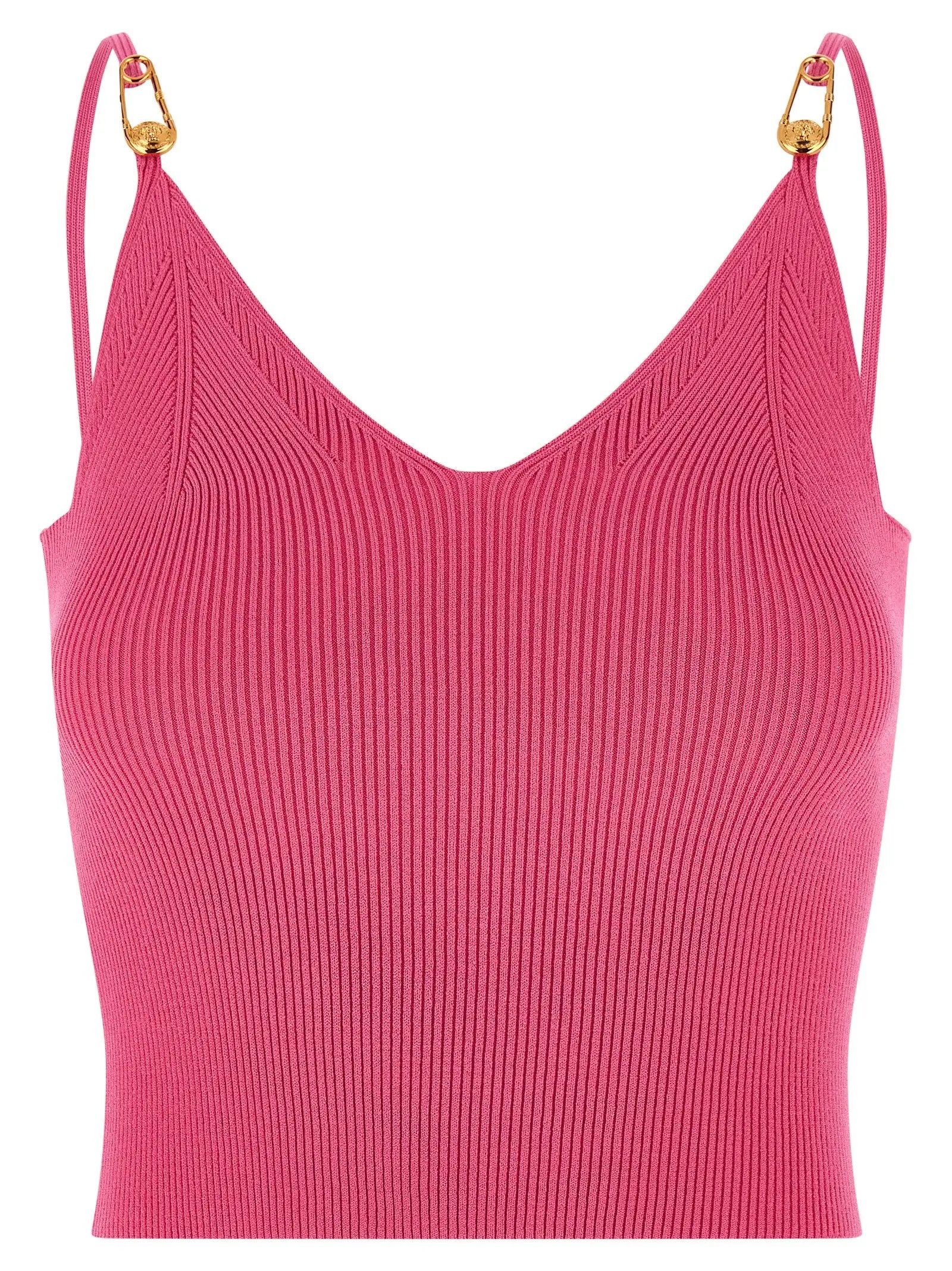 Versace Fuchsia Viscose Sleeveles T-Shirt