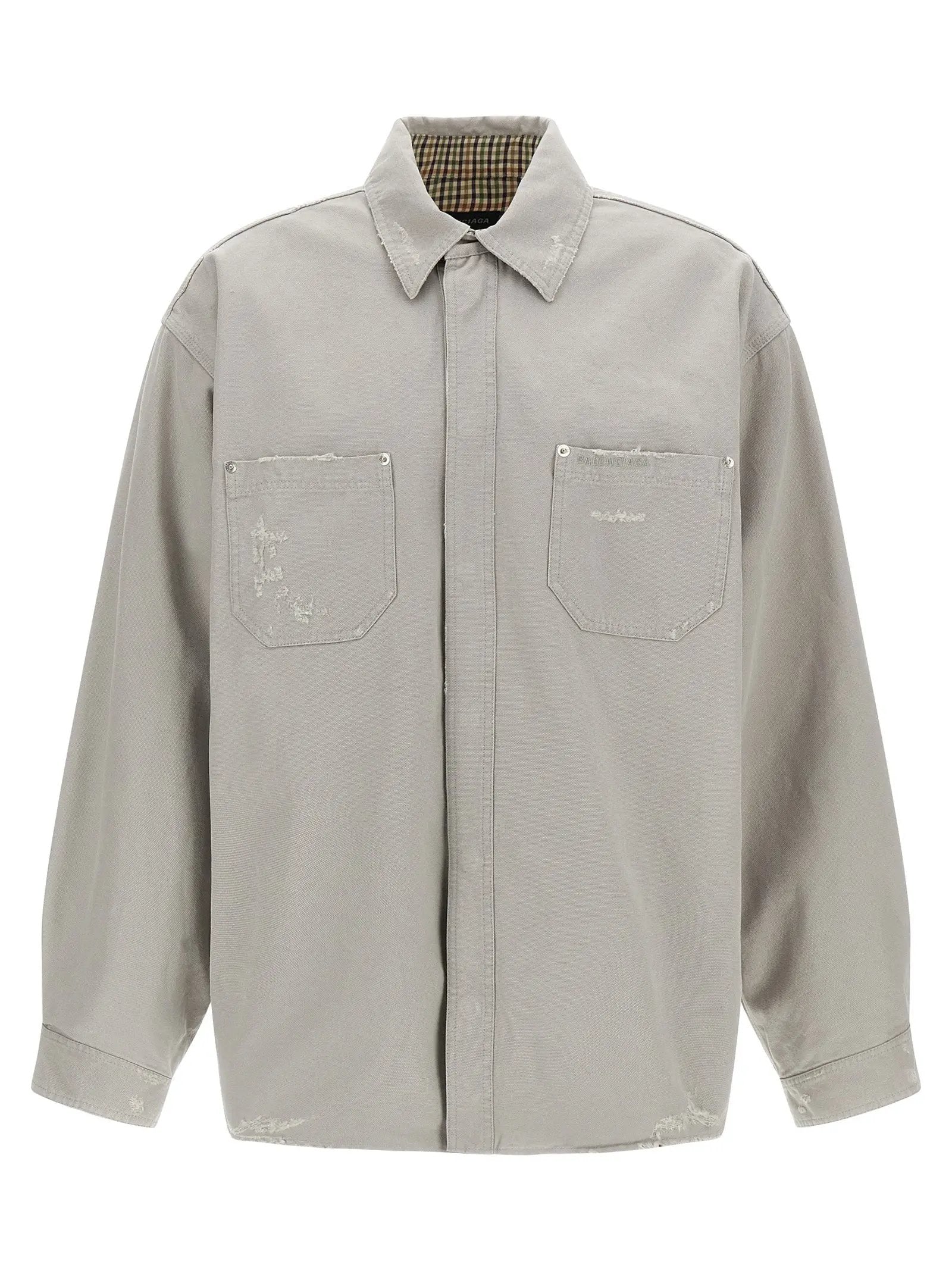 Balenciaga Gray Cotton Blouse