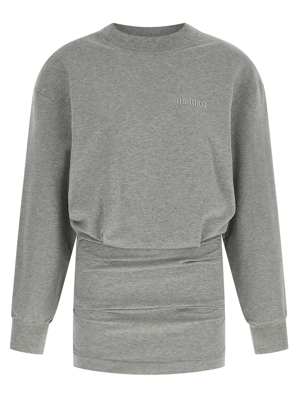 The Attico Gray Cotton Short Dress