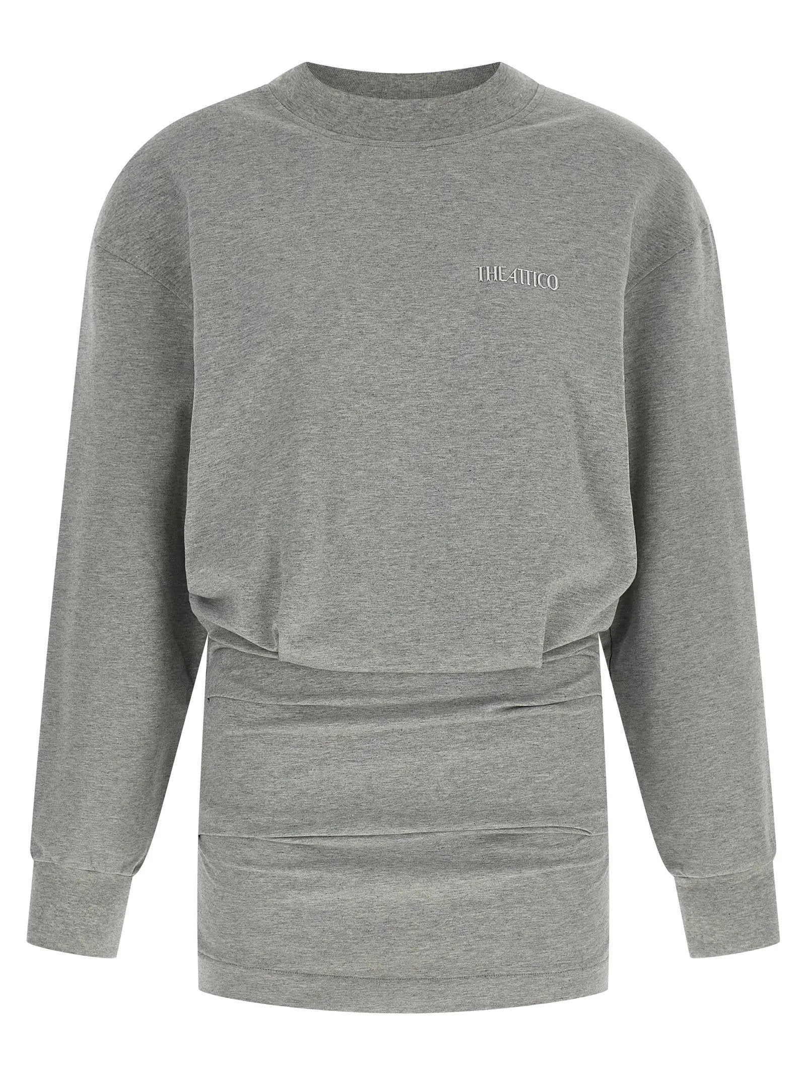 The Attico Gray Cotton Short Dress