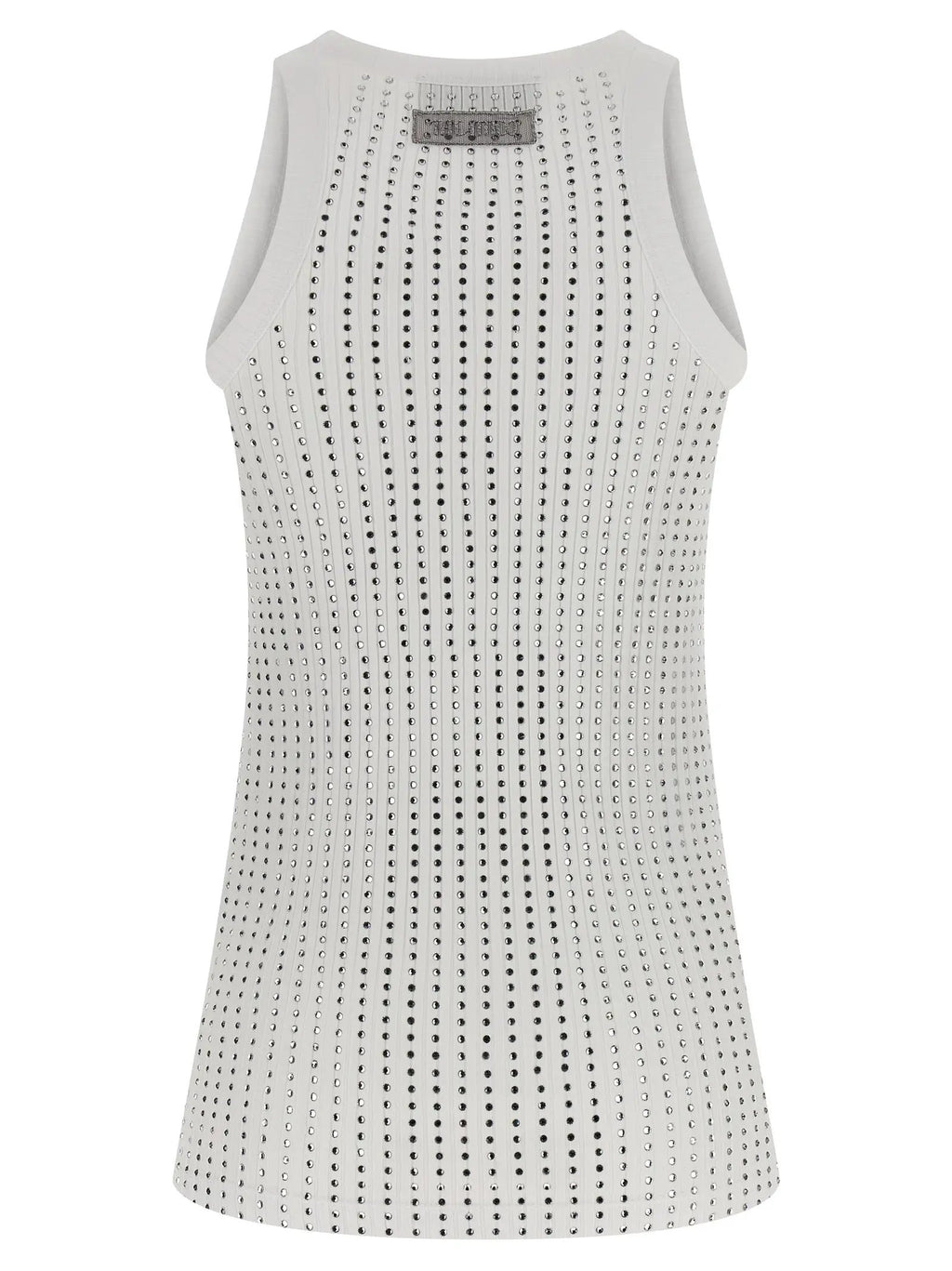 The Attico The Attico White Cotton Sleeveles T-Shirt