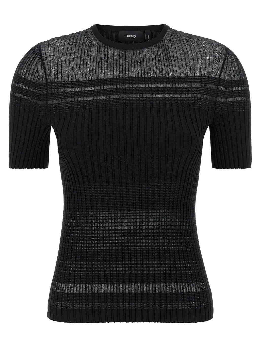 Theory Black Viscose T-Shirt