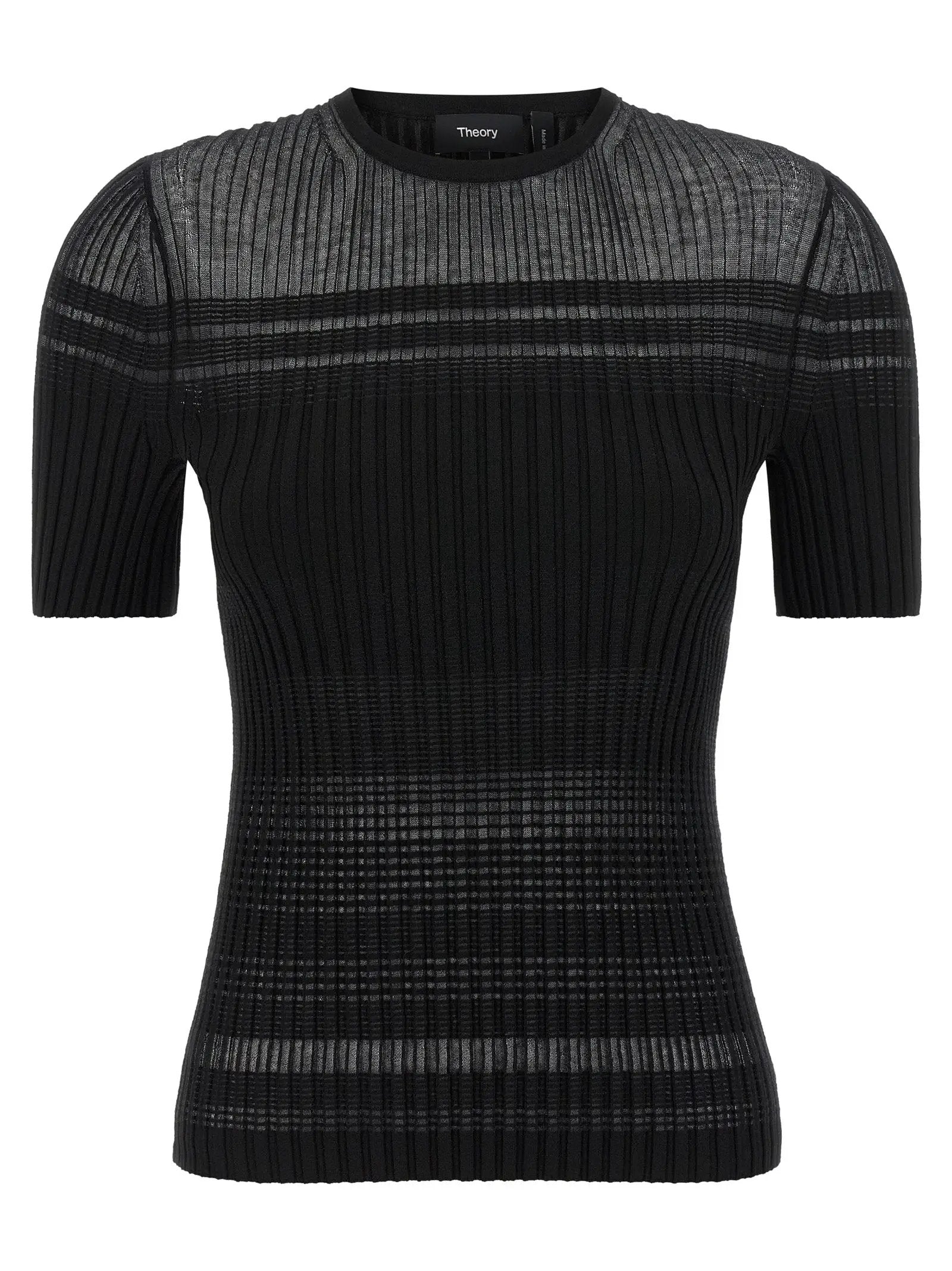 Theory Black Viscose T-Shirt