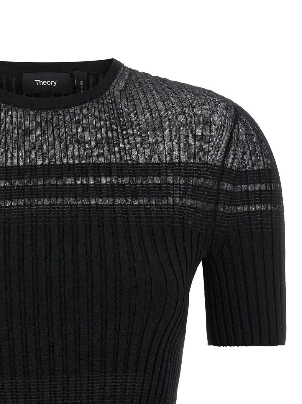 Theory Black Viscose T-Shirt