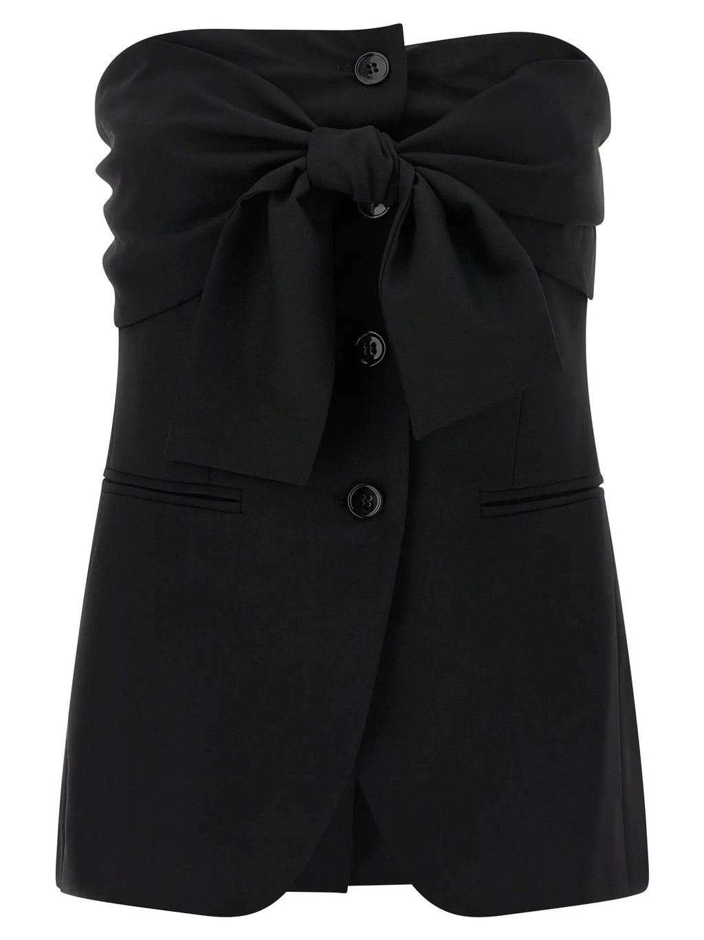 Max Mara Black Virgin Wool Tank Tops