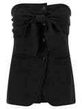 Max Mara Black Virgin Wool Tank Tops